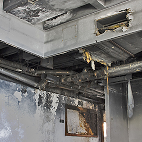 Fire Damaged Ceiling and Walls